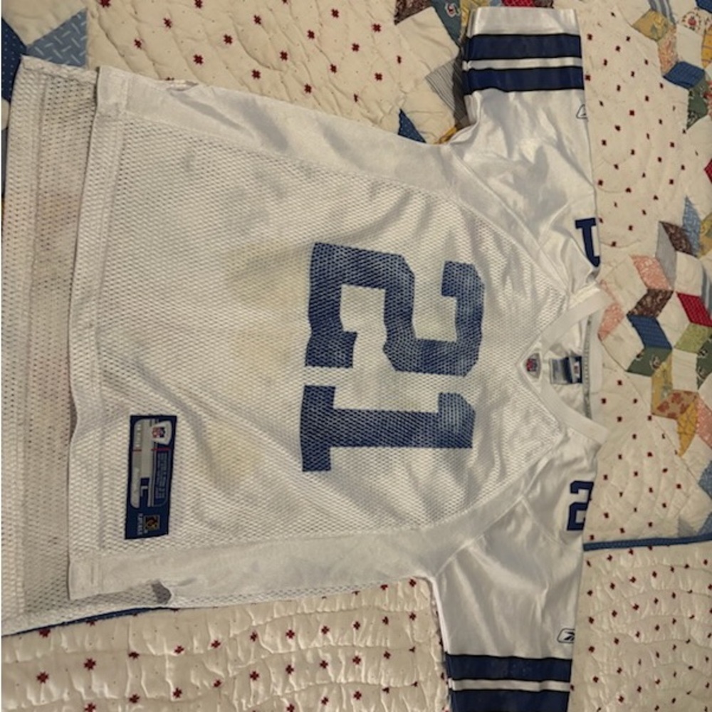 Youth Boys NFL Dallas Cowboys Jersey J. Jones #21 White Size Large 14-16